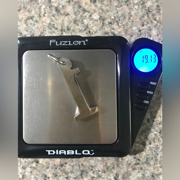 Designer Custom Made Necklace #1; solid stainless steel• chain length:20” - Picture 4 of 6